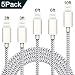 Produktbild TNSO Phone Ladekabel 5 Pack [1m*2+2m*2+3m] Nylon Kabel für Phone XS/X 8/8 Plus 7/7 Plus 6S/6S Plus 6/6 Plus 5S 5C 5 - Silber