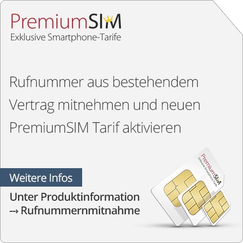 PremiumSIM LTE M Allnet Flat [SIM, Micro-SIM und Nano-SIM] monatlich kÃ¼ndbar (FLAT Internet 4 GB LTE mit max. 50 MBit/s mit deaktivierbarer Datenautomatik, FLAT Telefonie, FLAT SMS und FLAT Europa, 12,99 Euro/Monat)
