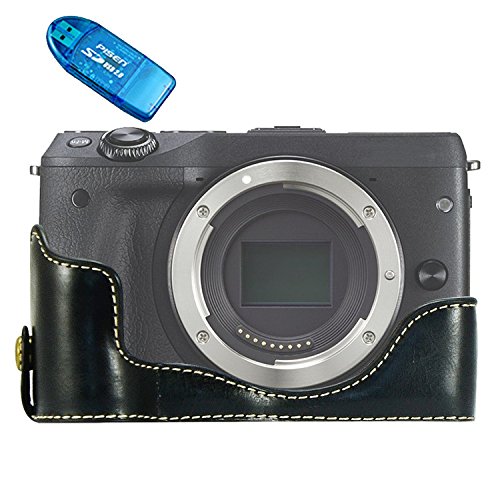 First2savvv Gehäusehälfte präzise Passform PU-Leder Kameratasche Fall Tasche Cover für Canon EOS M3 mit SD-Kartenleser