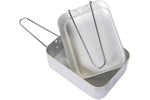 REFINEU Army Tactical Cooking Mess Tin Set Ideal For Camping Bushcraft