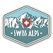Produktbild 2 x 10cm/100mm Schweizer Alpen Schweiz Vinyl SELBSTKLEBENDE STICKER Aufkleber Laptop reisen Gepäckwagen iPad Zeichen Spaß #6389