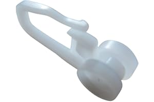 ‎REWAGI rewagi Gardinenröllchen 9mm - Gardinengleiter, Faltenlegehaken, Überklipahaken - 25, 50, 100, 200, 500, 1000 Stück (50 Stück)