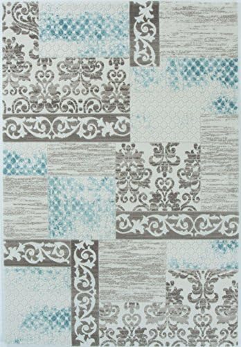 DolceMora Sehrazat 16788 "Lapis 8042" Rug, Polyester, Grey, 170 x 120 x 17 cm