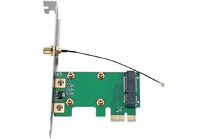 LAZMIN112 Karta rozszerzająca PCI-E, karta rozszerzająca Mini PCI-E do PCI-E Rozszerz kartę sieciową adaptera zewnętrznego, obsługuje większość kart sieciowych Bezprzewodowa karta sieciowa Mini PCI