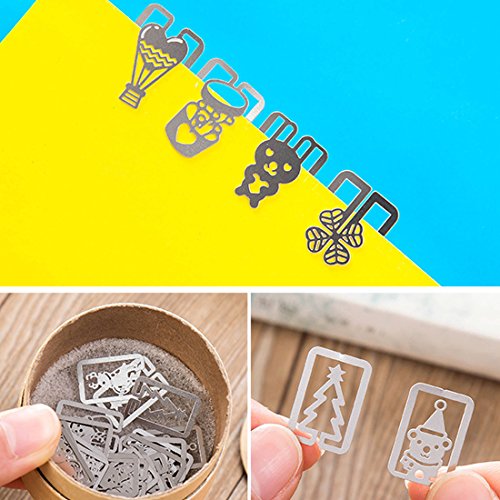 20 marcap  ginas  mini-clips plateados con motivos navide  os  vienen en una elegante cajita cilindrica dorada  color Bicycle