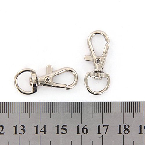 CAOLATOR Schwenk Karabinerhaken Haken Schlüsselanhänger Zinklegierung Schlüsselkette 10 Stück - 5