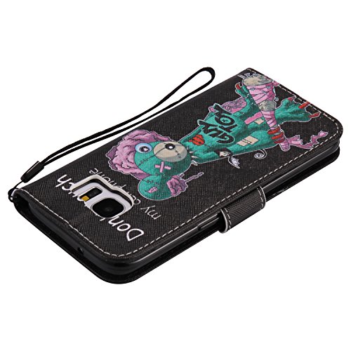 Feeltech Samsung Galaxy S7 Edge Hülle PU-Leder und Brieftasche Bunte Muster Fall mit Magnetverschluss, Hybrid-Kickstand mit Stand-Funktion, schlagen Sie schützende weiche TPU Stoßstangenabdeckung und Kreditkartenhalter für Samsung Galaxy S7 Edge Handgelenk Bügel-Buch-Art-Geldbeutel-Tasche mit 2 In 1 Berühren Sie Stift – Grüne Maus - 7