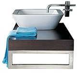 meuble lavabo 45 cm Imitación Brillante. 45 cm de acero inoxidable waschtischhalterung Consola para lavabo lavabo Platt