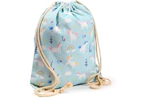 Grupo Darik Mochila de cuerdas infantil para el colegio, playa, piscina, extraescolares. Bolsa infantil de gran resistencia de nailon con cuerdas regulables.
