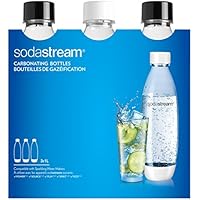 SodaStream 3 Bottiglie per gasatore d'acqua, Capienza 1 litro, Modello Fuse, Compatibili con modelli Gasatore Source, Play, Power, Spirit