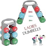 Juego de 3 pares en 1 kg, 1.5 kg y 2.5 kg. bodypower - 10 kg, recubiertas de vinilo.