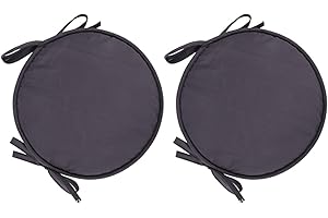 PIPOEI Cuscini per sedia Set di 2/4/6 cuscini per sedia rotonda con lacci, cuscini per sedia rotonda diametro 30 cm, cuscino in poliestere per sedia da bistrot A-04,30cm-2pcs