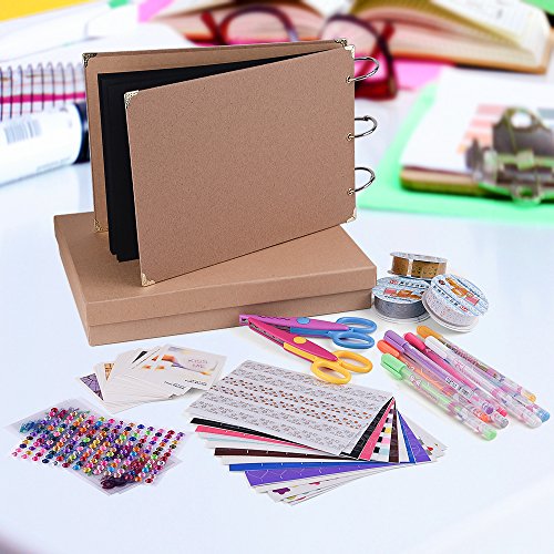 KUUQA Scrapbook Album 30 Schwarze Seiten DIY Fotoalbum - 3