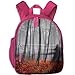 Produktbild Lovely Schoolbag Mystic Forest Trees Red Grass Double Zipper Waterproof Children Schoolbag Backpacks with Front Pockets for Teens