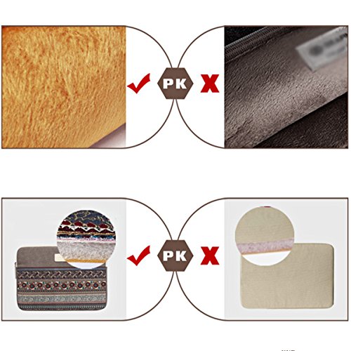 Gaofan Vintage Bohème Stil Canvas-Gewebe Hülle Sleeve Tasche für 15″ -15,6″ Laptop / Notebook Computer / MacBook / MacBook Pro / MacBook Air - 5