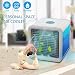Produktbild Luftkühler Ventilator Mobiles Klimagerät Mini Air Cooler 3 in 1 Raumluftkühler Luftreiniger Klimageräte mit Wasserkühlung Zimmer Klimaanlage Ventilator USB für Büro Garage Haus Camping, 180x170x170mm