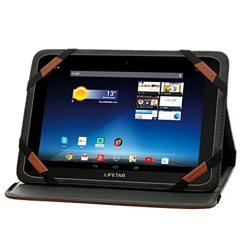 iProtect Kunstleder Tasche für MEDION LIFETAB Schutz Hülle Case mit Stylus PEN für S7851 MD 98675 7,85 Zoll braun - 2