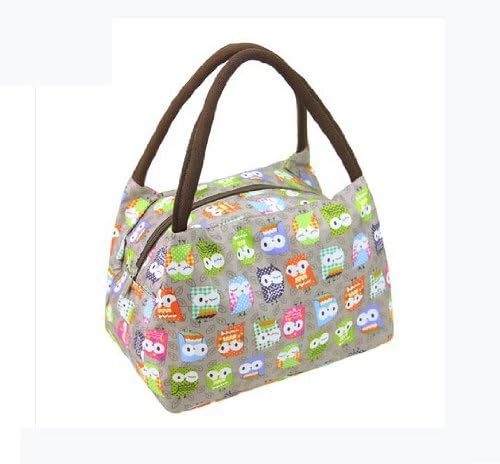 Fashion OWL Oxford cloth water proof Handbag meal bag for travel camping work school lunch box