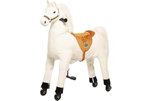 Animal Riding Horse with Wheels, m/l, White