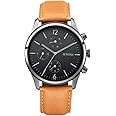 Titan Men's Metropolitan Charm: Men's Multifunctional Black Watch with Leather Strap-NS1805NL02, Black, free size, strap