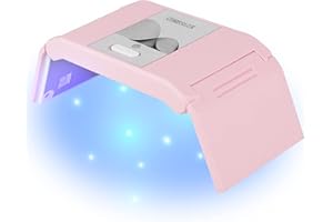 CORESLUX Mini Lampe UV Séchoir à Ongle Portable, 36 W Sèche-ongles Pliable avec Minuteur 60s/120s, Lampe UV Ongles Gel Shellac, Néon, Lampe UV Ongles Pour Tous les Gels (Rose)
