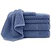 Produktbild Briarwood Home 817184022632 100% Baumwolle 6 Stück Handtuch Set, OS, weiß, Blue Yonder, 6PC Set