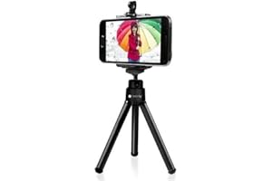 Techly I-Tripod-Un Téléphone Portable 3pieds Noir trépied - Trépieds (Téléphone Portable, 3 Pieds, 15,5 cm, Noir, 9,5 cm, 360°)