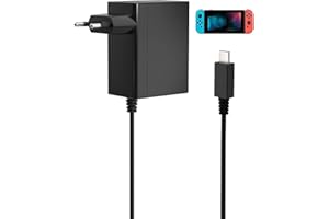 Newding Netzteil Kompatibel mit Switch Lite, 15V 2.6A AC Adapter Ladegerät für Docking Station, USB C Stromkabel Unterstützt TV-Modus, Gilt für Switch OLED und Pro Controller