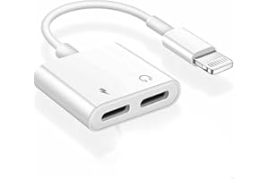 SER FLYMON [Apple MFi Certified] Headphone Adapter for iPhone, Dual Lightning Audio & Charger iPhone Adapter Splitter Dongle Headphone Converter Compatible with iPhone 14 Pro/14/13/12/SE/11/X/8/7 for All iOS