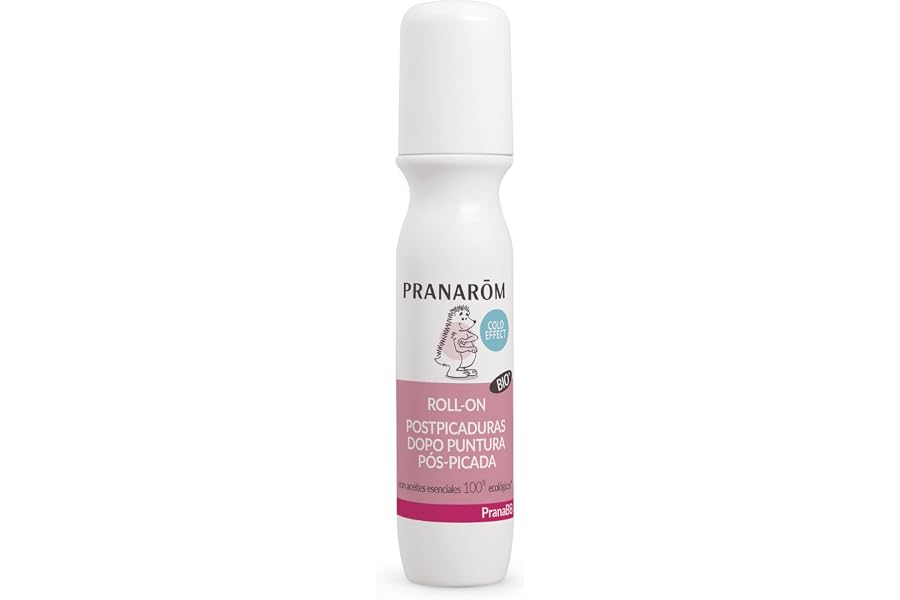 PRANARÔM PranaBB Roll-On Después de Picaduras BIO – Gel Calmante con Aceites Esenciales – Mosquitos e Insectos – Desde 3 Mese