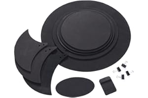 YILILAY Drum Silencer Pads,10PCS Drum Mute Pads Five Drums Three Cymbals Jazz Drum Silencer Pad Drumming Practice Pad Set