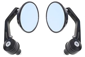Mintice Aluminium Universel Rétroviseur Latéral de Moto Miroir Scooter Rétroviseurs Latéraux 22mm 25mm Extrémité du guidon Sport