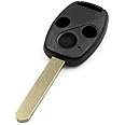 Rubik 3 Button Remote Cover Uncut Key FOB Shell Case For Honda Accord Civic Jazz Fit City Odyssey CRV Pilot Replacement Key