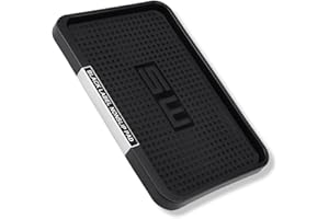 KEQAR 1 pcs Tappetino Antiscivolo per Cruscotto Auto, Vassoio Antiscivolo Multifunction, Anti-Slip Mat per Occhiali da Sole, Chiavi, Cellulari, Tappetino Antiscivolo Auto (Nero)