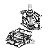 Issyzone Bici Pedali MTB BMX Mountain Pedale Bicicletta CNC in lega di alluminio Ultralight Ultra Sealed Bearing Axle pedali stradali anti-slittamento per bici da strada Ciclismo Biciclette