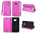 Produktbild Lonchee HTC 10(HTC One M10) Wallet Tasche Brieftasche Schutzhülle , geprägten Design Hochwertige PU Leder Folio Tasche Case Hülle im Bookstyle mit Standfunktion Kredit Kartenfächer (Rose)