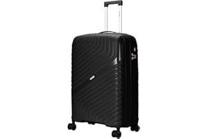 FLYMAX Cabin Suitcase Ryanair Cabin Bag EasJet Carry on Approved Hand Luggage 4 Wheels Lightweight Cabin Case Small Bag Cabin Luggage Fits 55x35x20 & 56x45x25 & 55x40x20 Fit Upto 10kg in Black