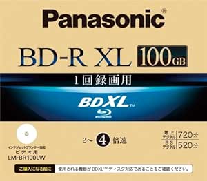 Panasonic Blu-ray Disc - BD-R XL 100GB 4x Speed 1 Pack Printable - Triple Layer
