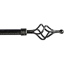 Bastone Tenda Estensibile GD LOVES - Ferro Antichizzato Shabby Chic | 120-210 Cm Con Anelli Scorritenda | Bianco - Foto 8