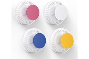 Luxear Confezione da 4 Ganci a Ventosa, Colorati per cameretta dei Bambini, Senza Fori, Ganci Decorativi, Resistenti alle Bombe, per Piastrelle, finestre, Bagno, Doccia, Bagno, Soggiorno, Cucina,