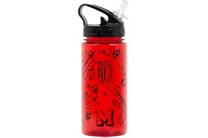 A.C. Milan Tritan vattenflaska med AC Milan-logotyp, tillbaka till skolan, officiell produkt, röd, 500 ml