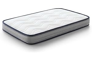 KUO Baby - Colchón de Cuna Baloo | Colchón de Espuma y Viscoelástica | Reversible, Higiénico y Transpirable | Minicunas de 80 x 50 cm