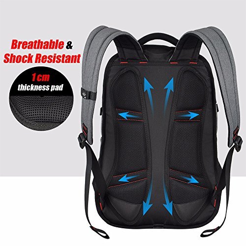 Mixi Laptop Backpack Water Resistant Unisex Rucksack Shoulder Backpacks Daypack for Business Working Hiking School Travel - 2