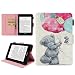 Produktbild eBook Reader Hülle für Kindle Paperwhite 2018 10th Generation Case Leder Tasche Schutzhülle Flip Cover Einschlaf/Aufwach Abdeckung Klapphülle Ständer Karten Fächer Magnetverschluss Deckel-Bär