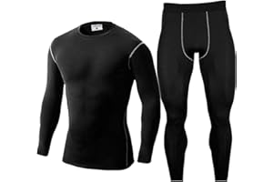 WINDCHASER Men's Thermal Underwear Set Long Sleeve Tops Long Johns Base Layer Bottom Seamless Quick Drying for Cycling, Hiking, Skiing