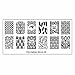 Bundle Monster 5pc Polynesian Themed Nail Art Design Rectangular XL Stamping Plates-Traditional Polynesia