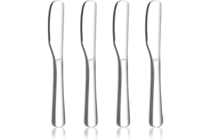 Homquen Cuchillo de Mantequilla de Acero Inoxidable,Cuchillo de Unter, Cuchillo de Aplicación de Mantequilla se Puede Utilizar en Fiestas de Restaurantes de Cocina,Gadgets de Cocina,Juegos de 4 Piezas