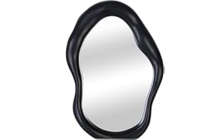 SIMMER STONE Simmer Stein Polymorph Muster Unregelm iger Make-up Spiegel Tischplatte Eitelkeits Kosmetischer Desktop ngende Wand Schreibtisch Arbeitsplatte Verkleidung Spiegel Home Schlafzimmer Dekorative Schwarz