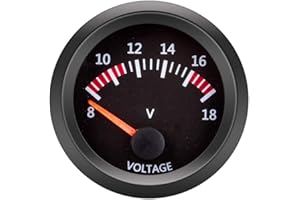 ETOPARS 52mm Automotor Kfz Zeiger Spannungsanzeige Volt Messgerät Kit Weiß Lichtanzeige Zeigeranzeige