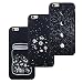 Produktbild LeviDo 3X iPhone 6 Plus/iPhone 6S Plus Hülle Silikon Bumper Neu Hüllen Schutzhülle Kompatibel für iPhone 6 Plus Weich Gummi Ultradünn Stoßstange Schwarz Handyhülle, Sternflasche-Sonnensystem-Eclipse
